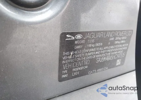 2017 Jaguar Xf 35T Prestige z USA, uszkodzony, nr VIN SAJBK4BV5HCY47515